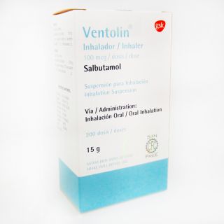 Ventolin 100 Mcg/Dosis Suspensión para Inhalación - Frasco 200 DSS