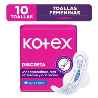 Kotex Toalla Higiénica Normal Discreta - Bolsa 10 UN