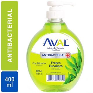 Jabón Líquido Aval Antibacterial Eucalipto de 400 ML