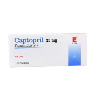 Captopril 25 mg  - Caja 100UN