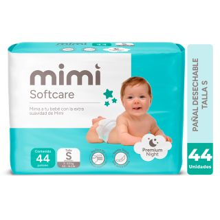 Pañal Mimi Sofcare Talla S - Bolsa 44 UN