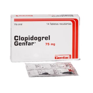 Clopidogrel 75 mg  - Caja 14UN