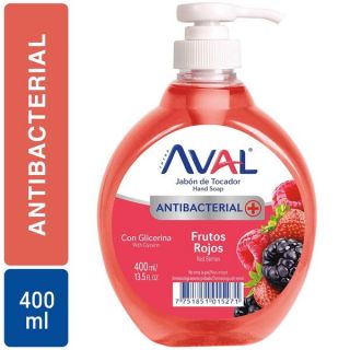 Jabón Líquido Aval Antibacterial Frutos Rojos de 400 ML