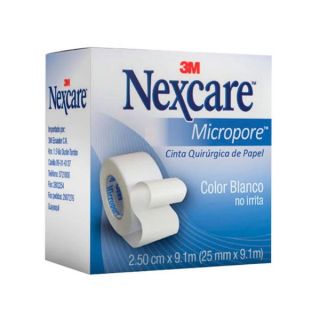 Cinta Nexcare Micropore 2.5CM x 9.1M Color Blanco - Caja 1 UN