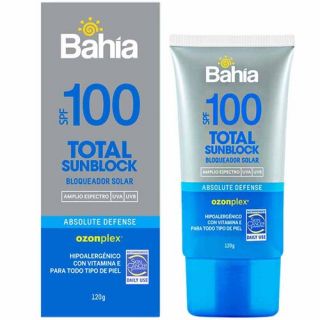Bloqueador Bahia Total Sunblock Spf100 de 120 G