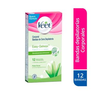 Veet Bandas Cera Fria Piel Seca  - Caja 12 UN