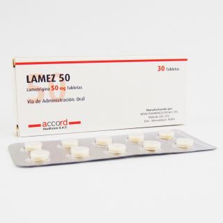 Lamez 50 Mg Lamotrigina Tabletas - Caja 30 UN