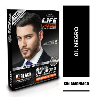 Life for men tinte color negro