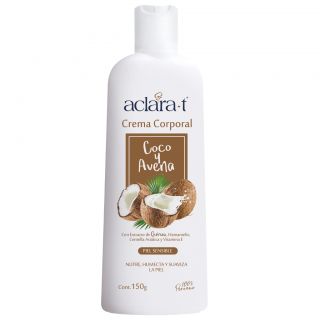 Aclara-T Crema Corporal Coco y Avena - Frasco 150 G