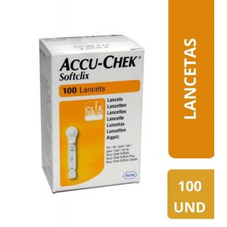 Accu-Chek Lancetas Soft Clix  - Caja 100 UN