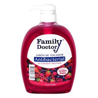 Family Doctor Jabón Liquido Antibacterial Frutos Rojos - Frasco 1L