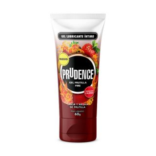 Prudence Gel Lubricante Íntimo Frutilla Fire - Frasco 60 Ml