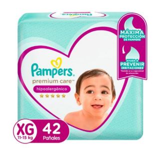 Pañales Pampers Premium Care Talla XG - Bolsa 42 UN