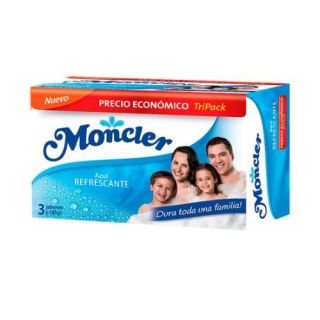 Moncler Jabón Tripack Azul Refrescante - Pack 3 UN