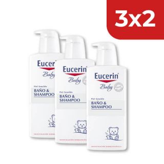3x2 Eucerin Baby Baño & Shampoo - Frasco 240 ML