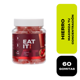 Gomitas de Hierro EAT IT! Sabor Fresa – Frasco 60 UN