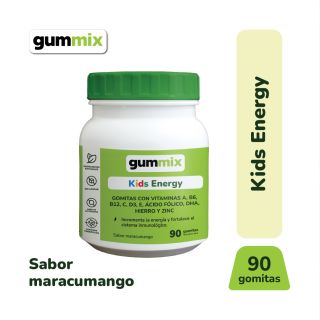 Gummix Gomitas Energia Multivitaminico Para Niños - Frasco 90 UN