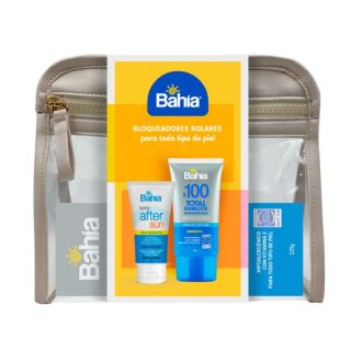 Pack Bloqueador Bahia Total Sunblock 120 G + Locion After Sun Locion 150 ML + Estuche - Pack 3 UN