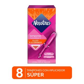 Nosotras Tampón con Aplicador Súper - Caja 8 UN