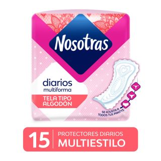 Nosotras Protectores Diarios Multiestilo - Bolsa 15 UN