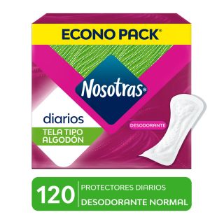 Nosotras Protectores Diarios Desodorante - Caja 120 UN