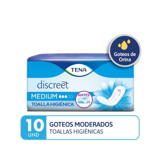 Tena Discreet Medium Toalla Higiénica - Bolsa 10 UN