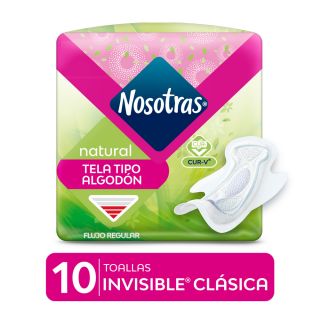 Toallas higiénicas Nosotras Invisible Clásica - Bolsa 10 UN