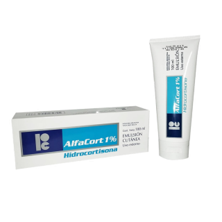 Alfacort 1% Crema Emulsión Cutánea - Frasco 100 ML