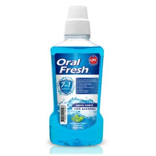 Enjuague Bucal Oral Fresh Sabor Menta Fuerte - Frasco 500 ML