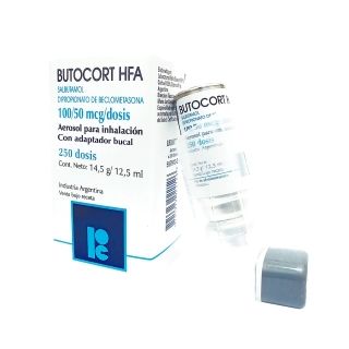 Butocort HFA 100/50 mcg Aerosol para inhalación - Frasco 250 Dss