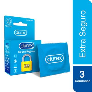 Preservativo Durex Extra Seguro - Caja 3 UN