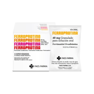 Solición Oral Ferroprotina 40 Mg - Caja 30 Sobres