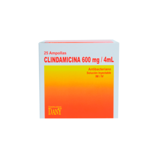 Clindamicina 600 Mg / 4 ML - Caja 1 Ampollas 
