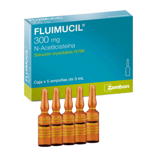 Fluimucil 300Mg/3ML Ampolla - Caja 5 UN