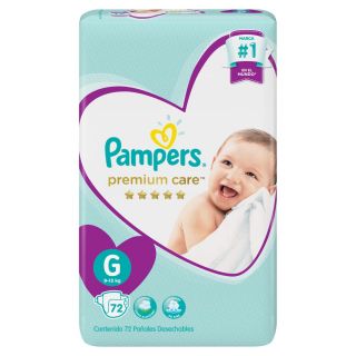 Pañales Pampers Premium Care Talla G - Bolsa 72 UN