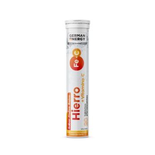 Hierro + Vitamina C German Energy Sabor Frutos Rojos - Tubo 20 UN