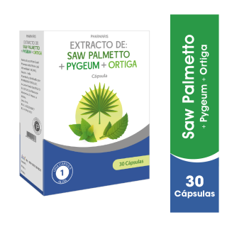 Extracto de Saw Palmetto + Pygeum + Ortiga- Caja 30 cápsulas