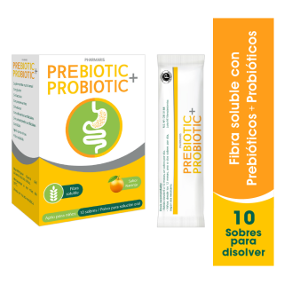 Pharmaris Prebiotic + Probiotic polvo para solución oral - Caja 10 Sobres