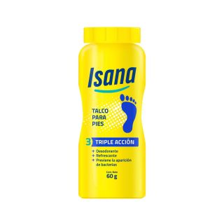 Isana Talco Triple Acción - Frasco 60Gr