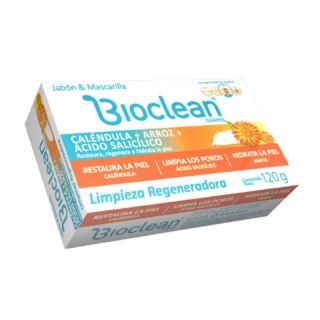 Bioclean Jabón Mascarilla Calendula y Arroz - Barra 120 G