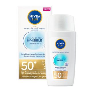 Protetor Nivea Sun Fluido Facial Invisibles SPF 50 - Frasco 40 ML