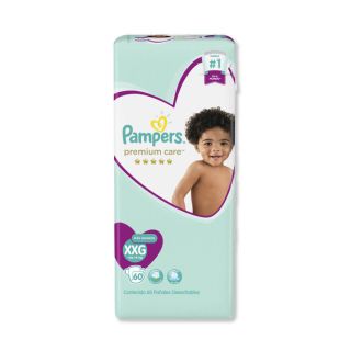 Pañales Pampers Premium Care Talla XXG - Bolsa 60 UN