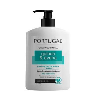 Portugal Crema Corporal Quinua y Avena - Frasco 450 G