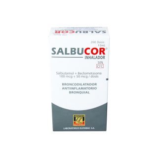 Salbucor 100mcg/50 mcg/dss Inhalador - Frasco 200 Dss