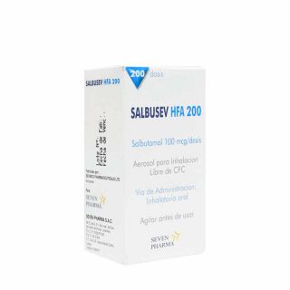 Salbusev HFA 100 Mcg/ Dosis Aerosol para Inhalación Libre - Frasco 200 Dss