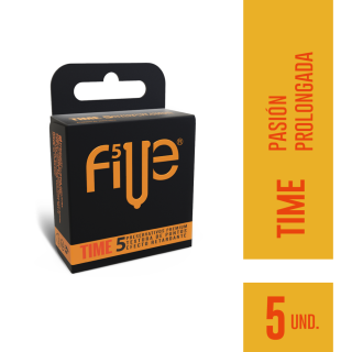 Preservativo Five Premium Retardante Puntos - Caja 5 UN