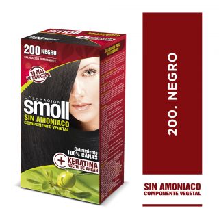 TINTE SMOLL SIN AMONIACO KIT 200 NEGRO 