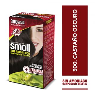 TINTE SMOLL SIN AMONIACO KIT 300 CASTAÑO OSCURO