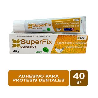 Crema Adhesiva Superfix Menta - Tubo 40 G