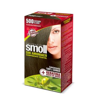 TINTE SMOLL SIN AMONIACO KIT 500 CASTAÑO CLARO